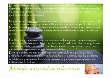 MASAJE CON PIEDRAS VOLCÁNICAS 